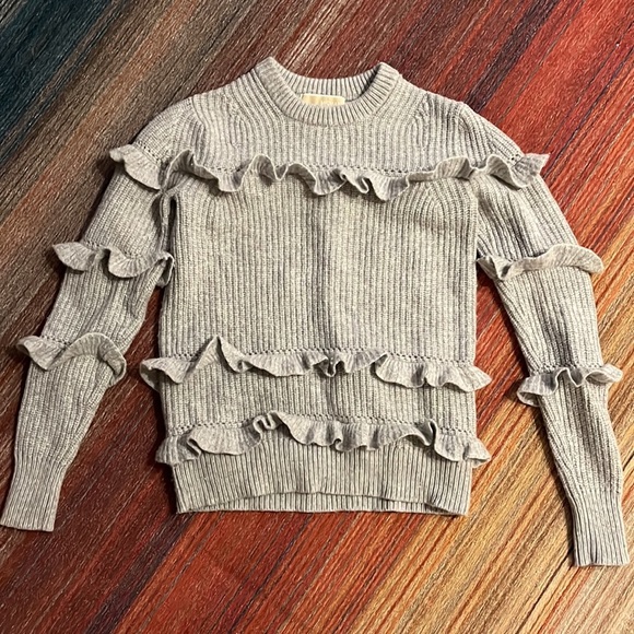 Michael Kors Ruffled Grey Sweater - Picture 4 of 9